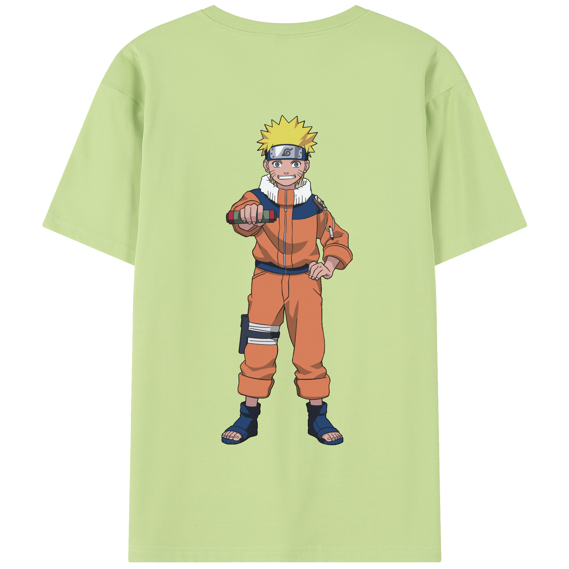 （画像用） NARUTO -ナルト- うずまき ナルト Uzumaki Naruto 綿100％半袖Tシャツ（背面プリント）